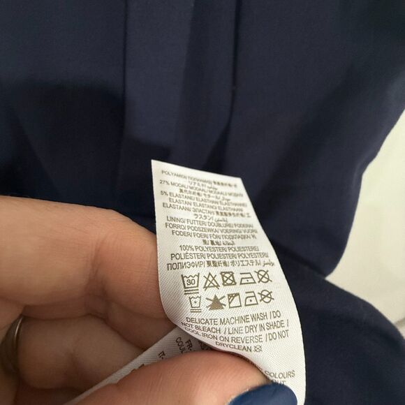 Boden Puff Shoulder Jersey Dress - Navy 8L - Picture 9 of 9